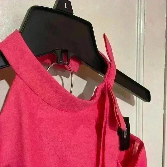 Nicole Miller NY Pink Halter Tie-Back‎ Midi Dress Women's size 2 - Picture 9 of 12